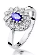 Bonore - Fehér Arany 585 - Tanzanit 0,4 ct gyűrű