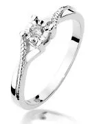 Bonore - Fehér Arany 585 - Gyémánt 0,08 ct gyűrű