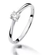 Bonore - Fehér Arany 585 - Gyémánt 0,15 ct gyűrű
