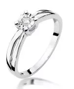 Bonore - Fehér Arany 585 - Gyémánt 0,08 ct gyűrű