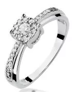 Bonore - Fehér Arany 585 - Gyémánt 0,08 ct gyűrű