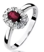 Bonore - Fehér Arany 585 - Rubin 0,6 ct gyűrű