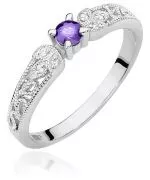 Bonore - Fehér Arany 585 - Tanzanit 0,1 ct gyűrű