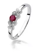 Bonore - Fehér Arany 585 - Rubin 0,15 ct gyűrű