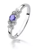 Bonore - Fehér Arany 585 - Tanzanit 0,15 ct gyűrű