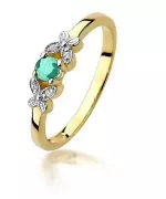 Bonore - Arany 585 - Smaragd 0,15 ct gyűrű