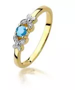 Bonore - Arany 585 - Topáz 0,15 ct gyűrű