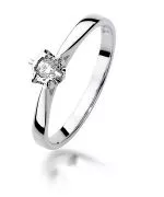 Bonore - Fehér Arany 585 - Gyémánt 0,05 ct gyűrű