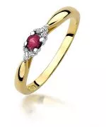 Bonore - Arany 585 - Rubin 0,15 ct gyűrű