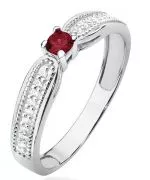 Bonore - Fehér Arany 585 - Rubin 0,15 ct gyűrű