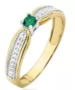 Bonore - Arany 585 - Smaragd 0,15 ct gyűrű