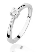 Bonore - Fehér Arany 585 - Gyémánt 0,02 ct gyűrű