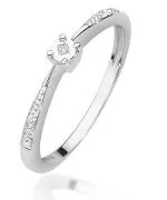 Bonore - Fehér Arany 585 - Gyémánt 0,0086 ct gyűrű
