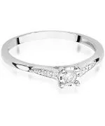 Bonore - Fehér Arany 585 - Gyémánt 0,08 ct gyűrű