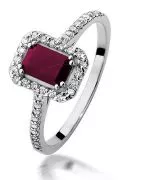 Bonore - Fehér Arany 585 - Rubin 0,8 ct gyűrű