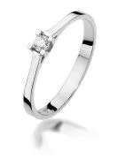 Bonore - Fehér Arany 585 - Gyémánt 0,09 ct gyűrű