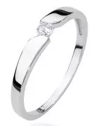 Bonore - Fehér Arany 585 - Gyémánt 0,08 ct gyűrű