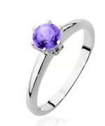 Bonore - Fehér Arany 585 - Ametiszt 0,5 ct gyűrű