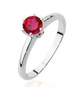 Bonore - Fehér Arany 585 - Rubin 0,6 ct gyűrű