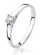 Bonore - Fehér Arany 585 - Gyémánt 0,12 ct gyűrű