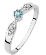 Bonore - Fehér Arany 585 - Topáz 0,15Ct ct gyűrű