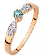 Bonore - Rózsaszín Arany 585 - Topáz 0,15Ct ct gyűrű