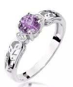 Bonore - Fehér Arany 585 - Ametiszt 0,5 ct gyűrű