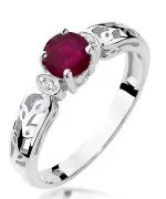 Bonore - Fehér Arany 585 - Rubin 0,6 ct gyűrű