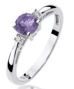 Bonore - Fehér Arany 585 - Ametiszt 0,5 ct gyűrű