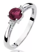 Bonore - Fehér Arany 585 - Rubin 0,6 ct gyűrű