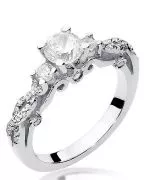 Bonore - Fehér Arany 585 - Gyémánt 0,5 ct gyűrű