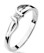 Bonore - Fehér Arany 585 - Gyémánt 0,05 ct gyűrű