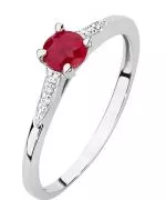 Bonore - Fehér Arany 585 - Rubin 0,3 ct gyűrű