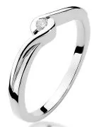 Bonore - Fehér Arany 585 - Gyémánt 0,05 ct gyűrű