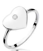 Bonore - Fehér Arany 585 - Gyémánt 0,03 ct gyűrű