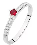 Bonore - Fehér Arany 585 - Rubin 0,15 ct gyűrű