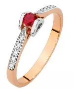 Bonore - Rózsaszín Arany 585 - Rubin 0,15 ct gyűrű