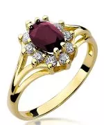 Bonore - Arany 585 - Rubin 1 ct gyűrű