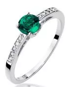 Bonore - Fehér Arany 585 - Smaragd 0,5 ct gyűrű