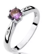 Bonore - Fehér Arany 585 - Ametiszt 0,5 ct gyűrű