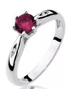 Bonore - Fehér Arany 585 - Rubin 0,6 ct gyűrű