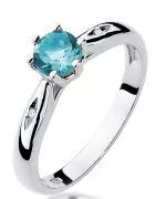 Bonore - Fehér Arany 585 - Smaragd 0,5 ct gyűrű