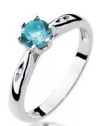 Bonore - Fehér Arany 585 - Topáz 0,5 ct gyűrű