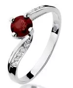 Bonore - Fehér Arany 585 - Rubin 0,6 ct gyűrű