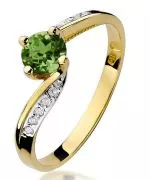 Bonore - Arany 585 - Olivin 0,6 ct gyűrű