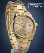 DESTELL Loup Full Gold Steel Sapphire férfi karóra