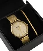 BOWA Praha Full-Gold Mesh 38 Gift Set (óra + karkötő)