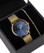 BOWA Praha Navy Blue-Gold Mesh 38 Gift Set női karóra