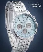 DESTELL Circinus Ice Blue Silver Steel Chronograph Sapphire férfi karóra