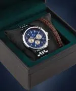 DESTELL Circinus Blue Silver Steel Chrono Sapphire Gift Set férfi karóra